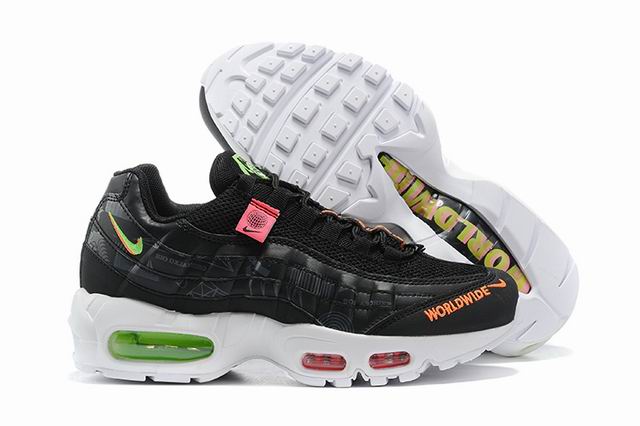 Nike Air Max 95 Men's Shoes Worldwide Black Green-92 - Click Image to Close